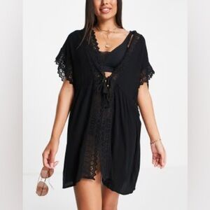 SOMYA COLLECTION | boho crochet trim beach cover up